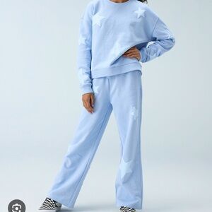 Full Tilt Light Blue Star Patterned Set - XS